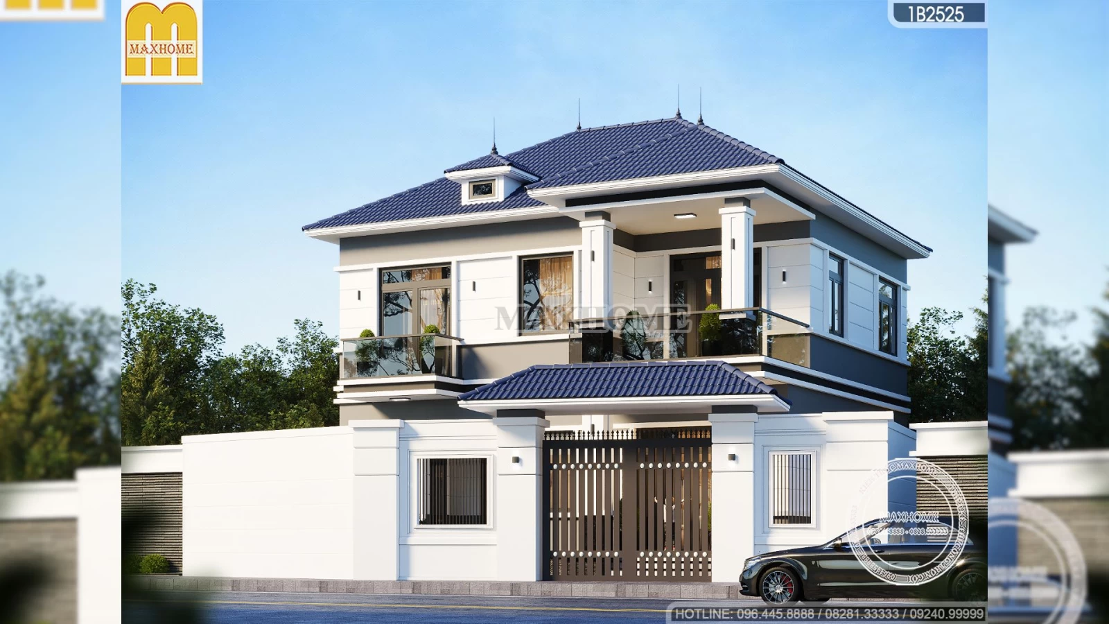 Mẫu nhà mái Nhật 2 tầng không gian mở, đẹp được ưa chuộng năm 2025 | MH04825