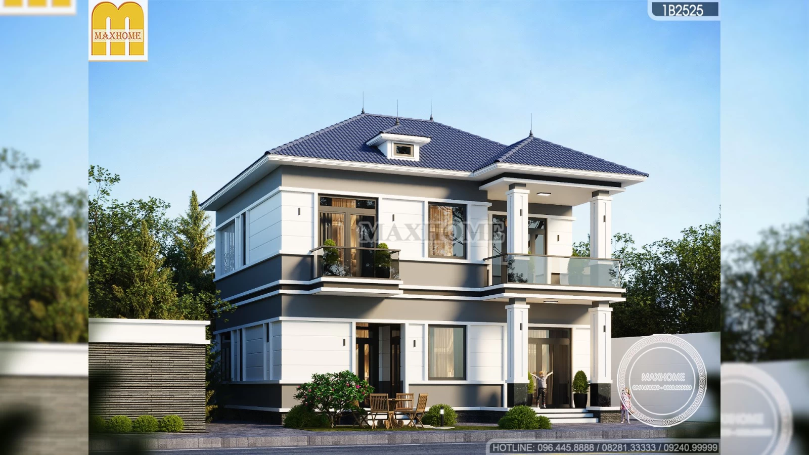 Mẫu nhà mái Nhật 2 tầng không gian mở, đẹp được ưa chuộng năm 2025 | MH04825