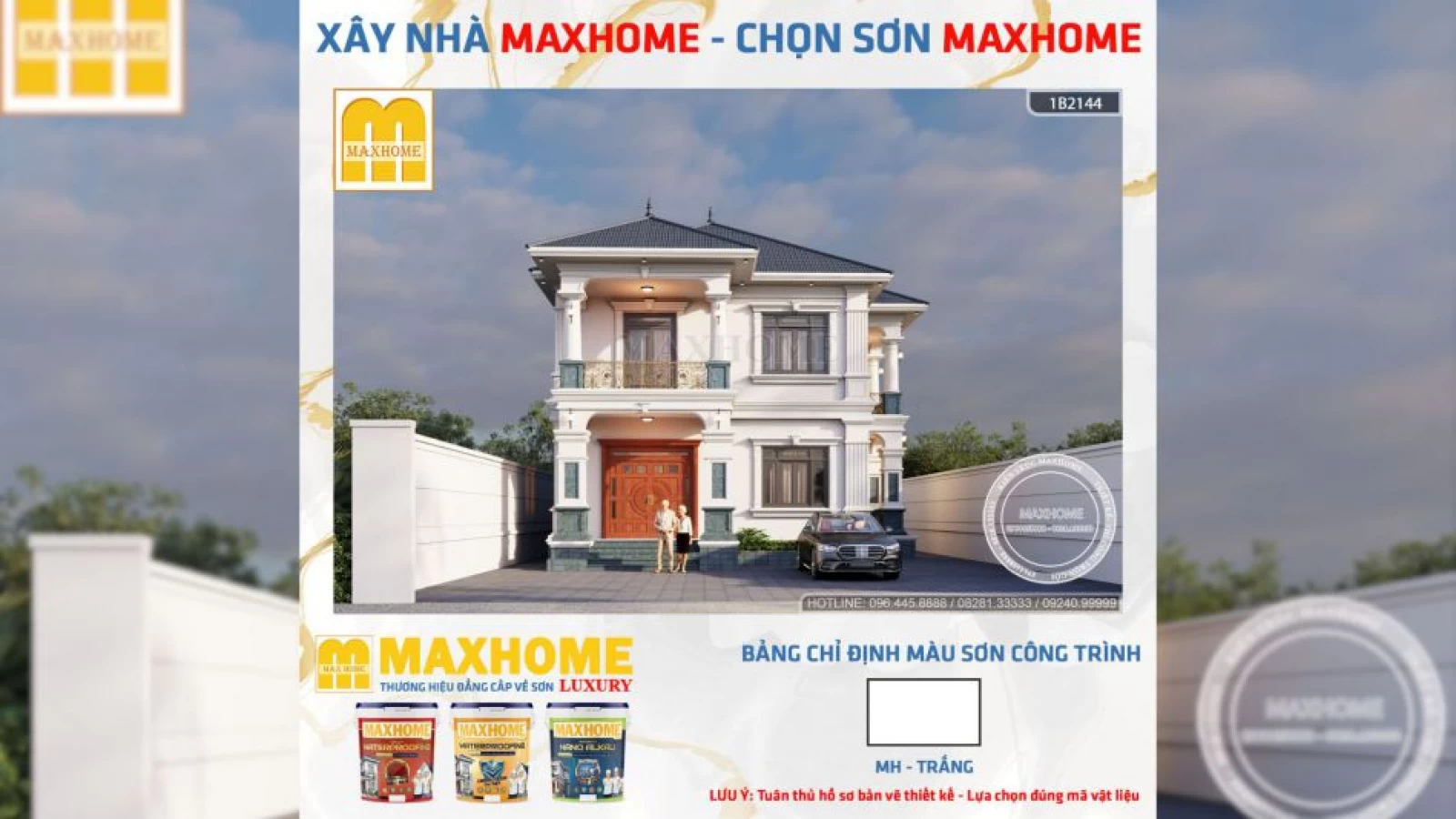  Mua bản vẽ nhà 2 tầng tân cổ thiết kế sang trọng với 3 phòng ngủ tiện nghi | MH04762