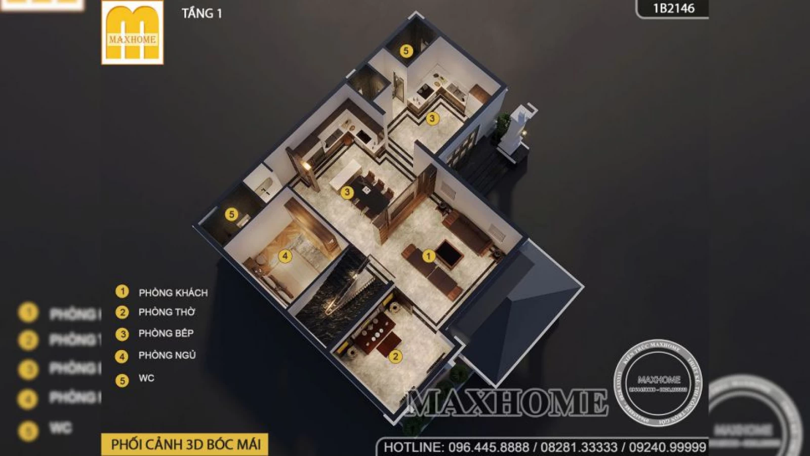 Quá hối tiếc nếu như bỏ qua mẫu thiết kế nhà 2 tầng đẹp này của Maxhome | MH04444