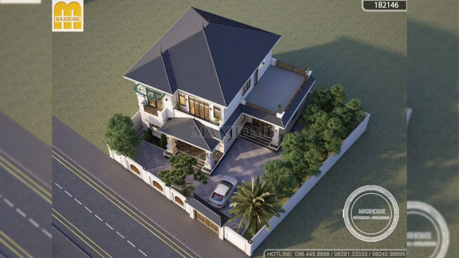 Quá hối tiếc nếu như bỏ qua mẫu thiết kế nhà 2 tầng đẹp này của Maxhome | MH04444