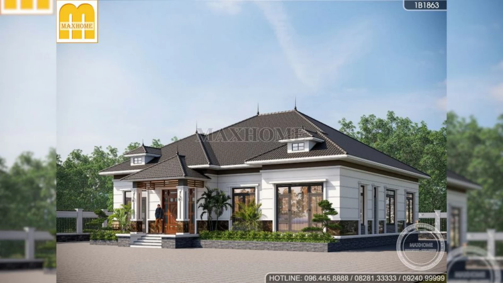 Tham khảo mặt bằng nhà cấp 4 5 phòng ngủ full chi tiết từng góc nhà | MH04640