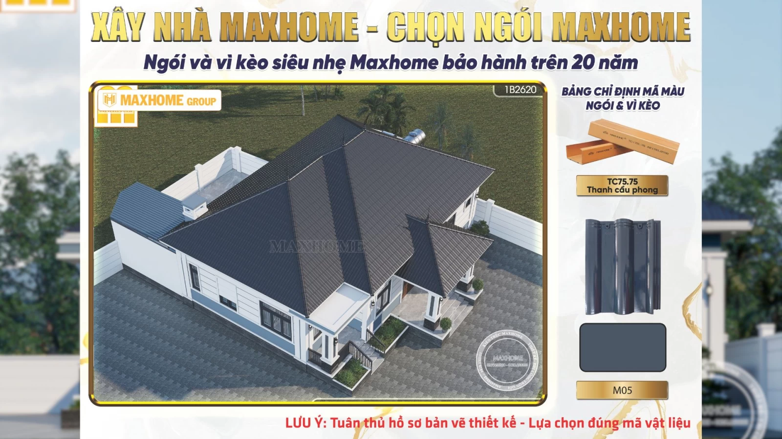 Vẻ đẹp vượt thời gian của mẫu nhà cấp 4 mái Nhật 4 phòng ngủ | MH04699