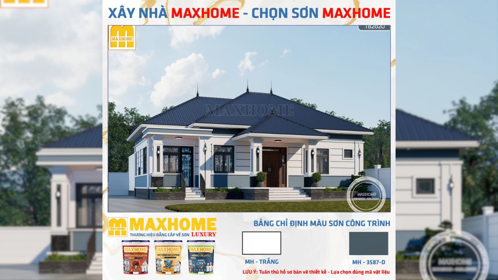 Vẻ đẹp vượt thời gian của mẫu nhà cấp 4 mái Nhật 4 phòng ngủ | MH04699