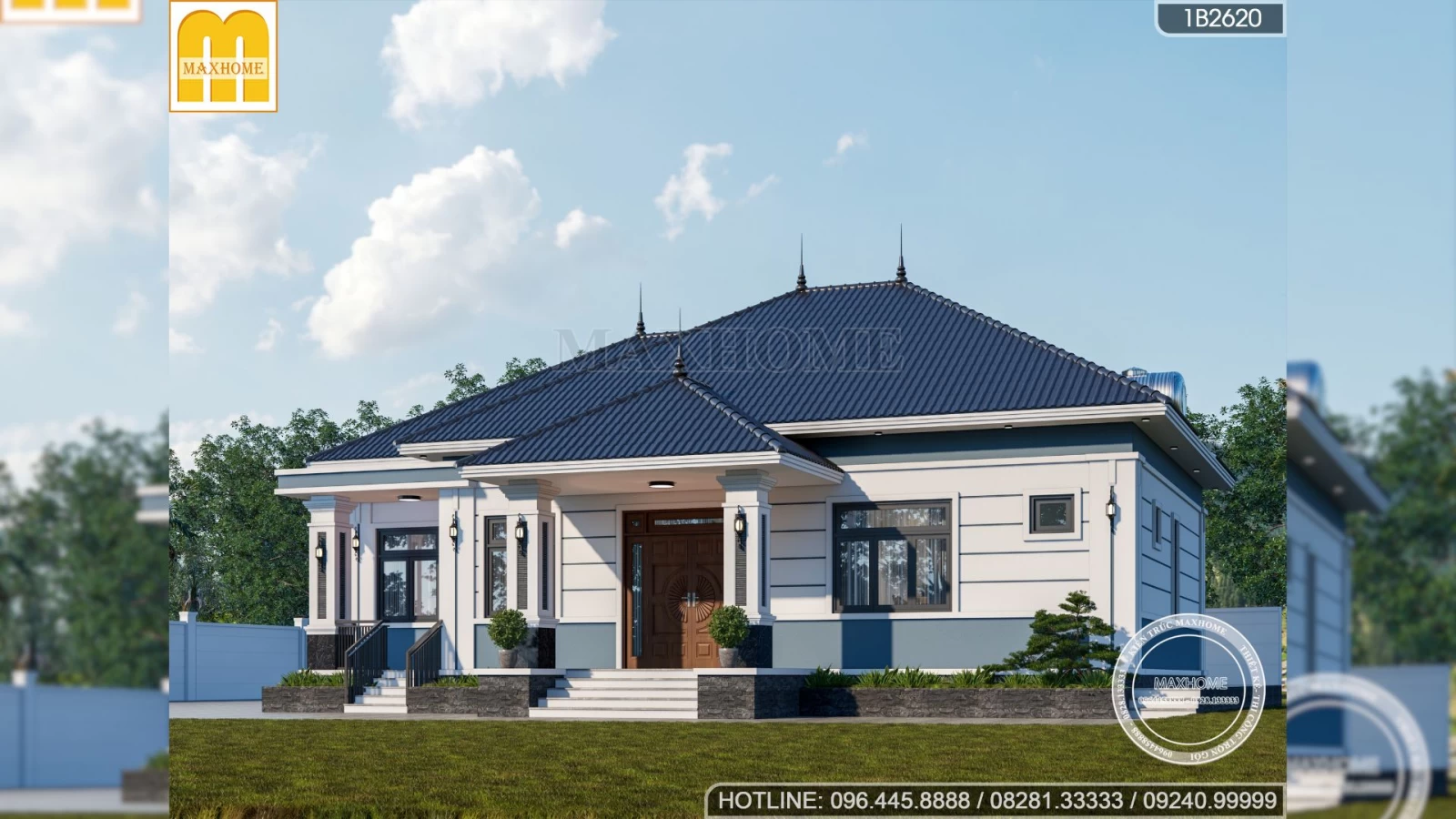 Vẻ đẹp vượt thời gian của mẫu nhà cấp 4 mái Nhật 4 phòng ngủ | MH04699