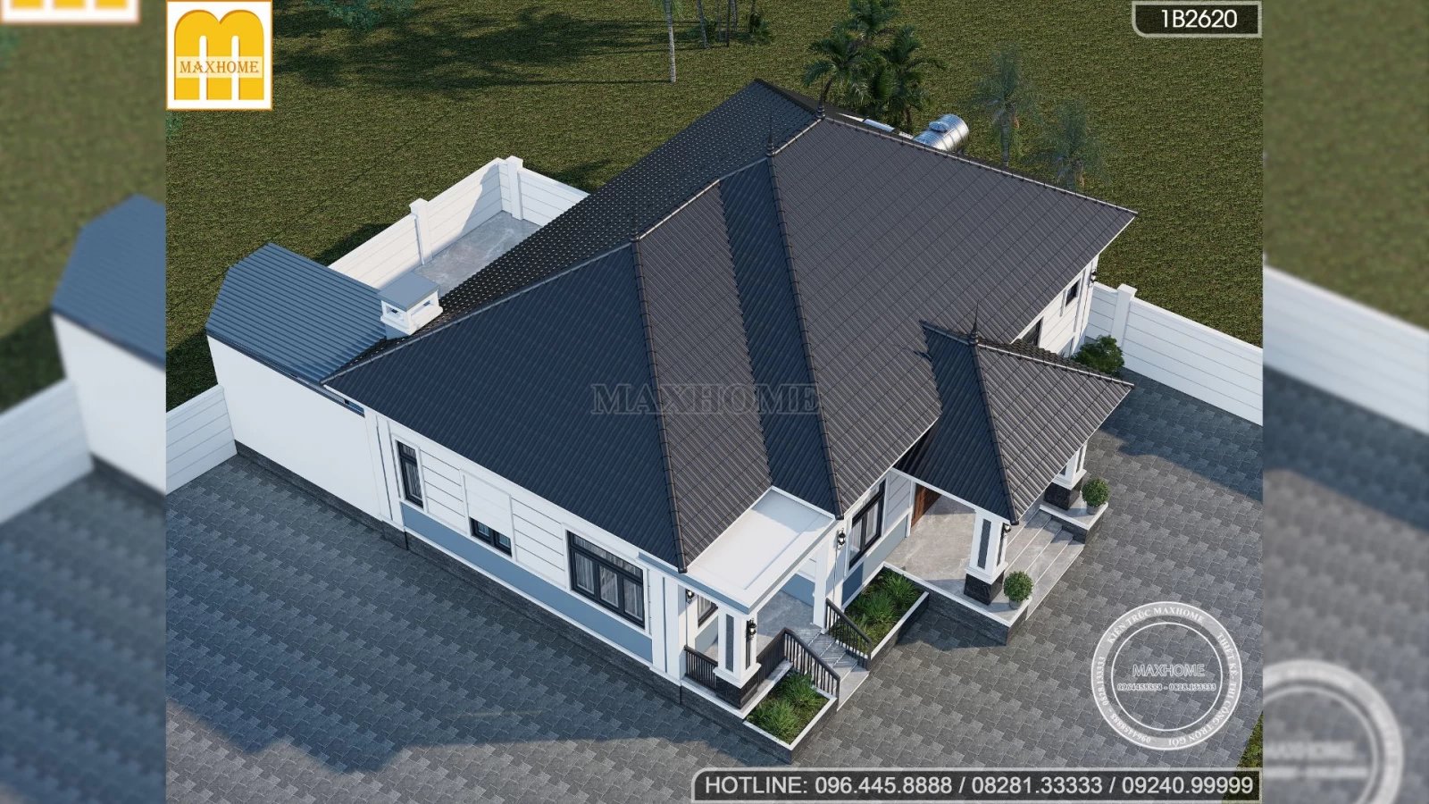 Vẻ đẹp vượt thời gian của mẫu nhà cấp 4 mái Nhật 4 phòng ngủ | MH04699