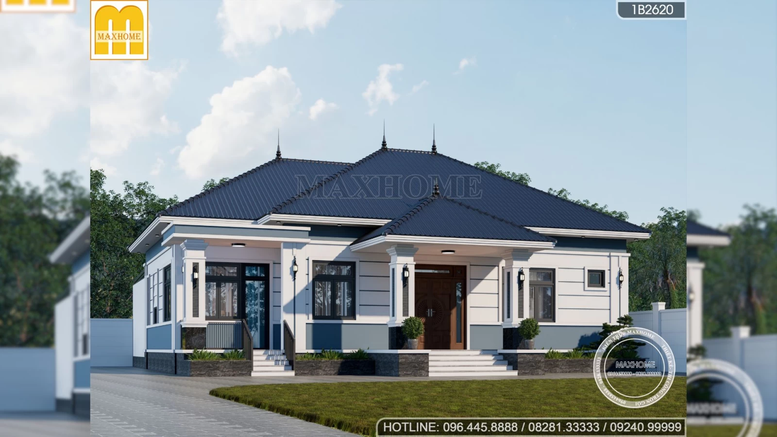 Vẻ đẹp vượt thời gian của mẫu nhà cấp 4 mái Nhật 4 phòng ngủ | MH04699