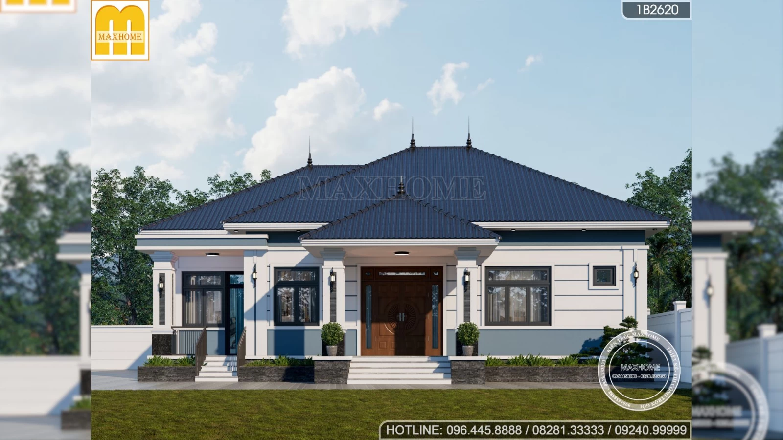 Vẻ đẹp vượt thời gian của mẫu nhà cấp 4 mái Nhật 4 phòng ngủ | MH04699