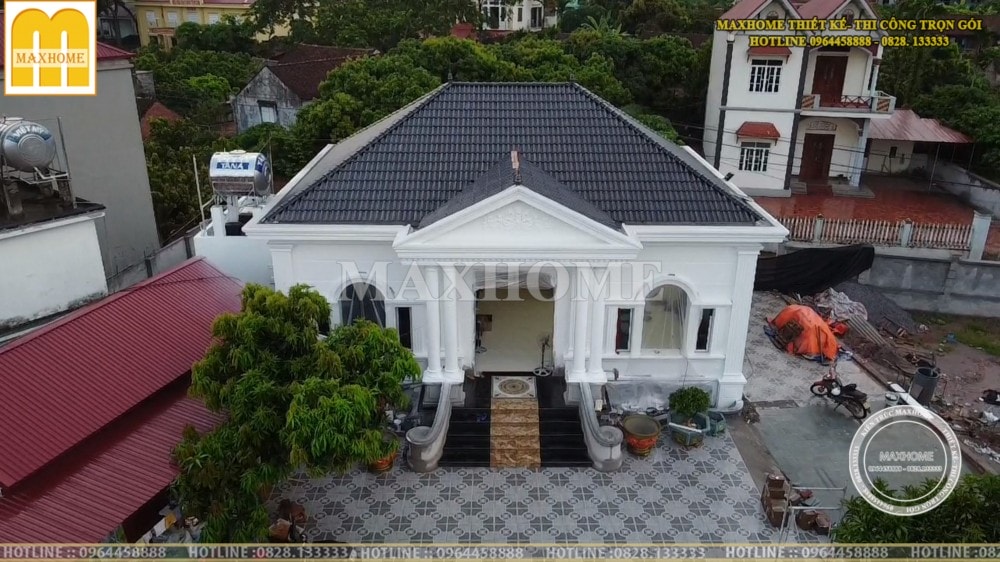 Mẫu biệt thự tân cổ điển 1 tầng siêu hot tại Bắc Giang | MH00307