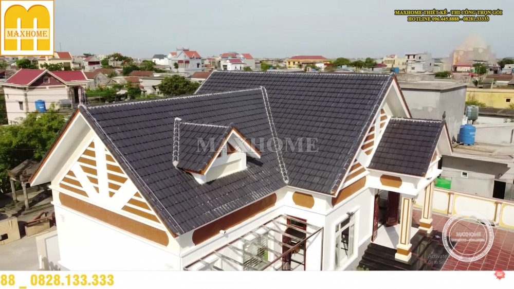 Mẫu nhà mái Thái 1 tầng được thiết kế cho gia chủ tại Nam Định
