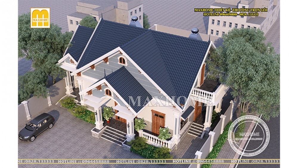 Quá nhiều người xin bản vẽ nhà mái Thái 1 tầng | MH00228