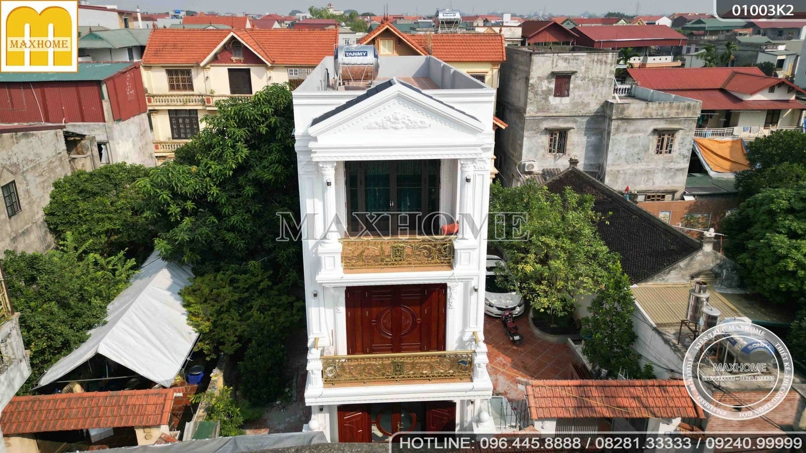 Bàn giao nhà phố 3 tầng SIÊU SANG với thiết kế tân cổ điển tại Hà Nội | MH01954