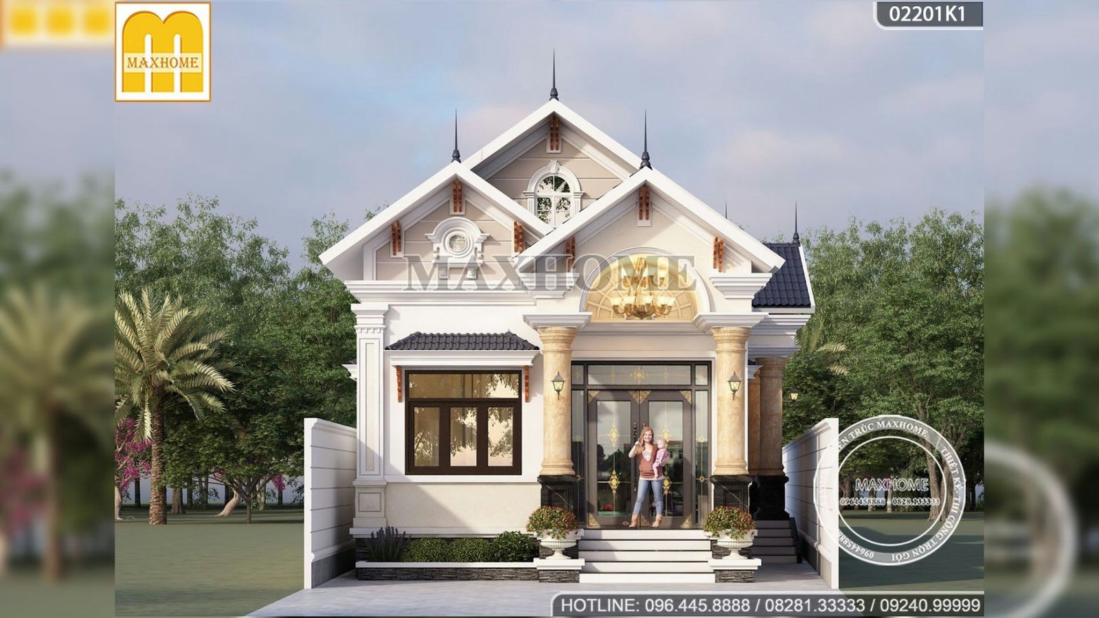 Biệt thự 1 tầng mái Thái cực đẹp mới nhất 2023 tại Sóc Trăng I MH01595
