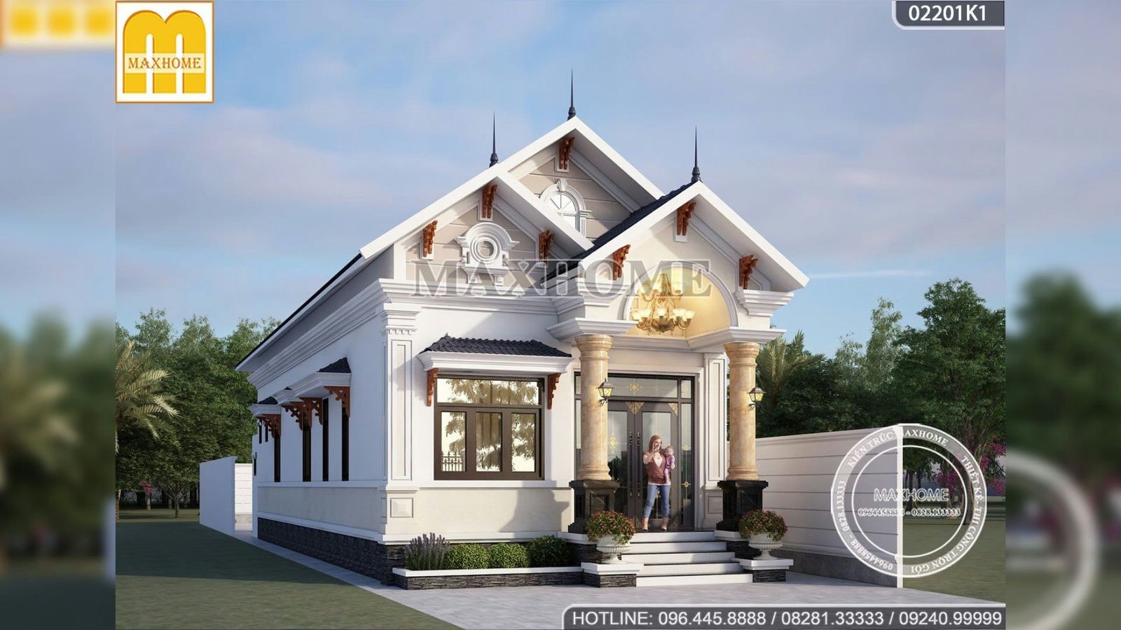 Biệt thự 1 tầng mái Thái cực đẹp mới nhất 2023 tại Sóc Trăng I MH01595