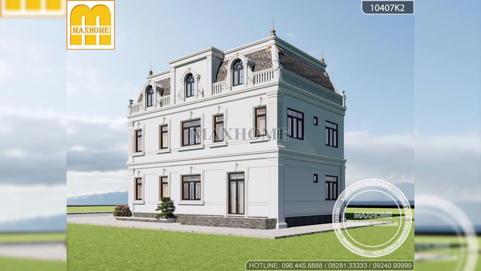 Biệt thự 2 tầng tân cổ điển đẹp rạng ngời tại Thái Bình | MH02550