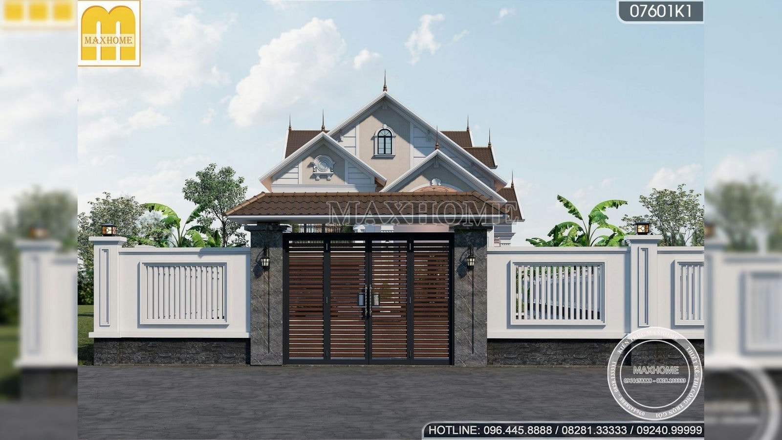 Biệt thự vườn mái Thái gác lửng có gara siêu siêu rộng tại Bạc Liêu | MH01624