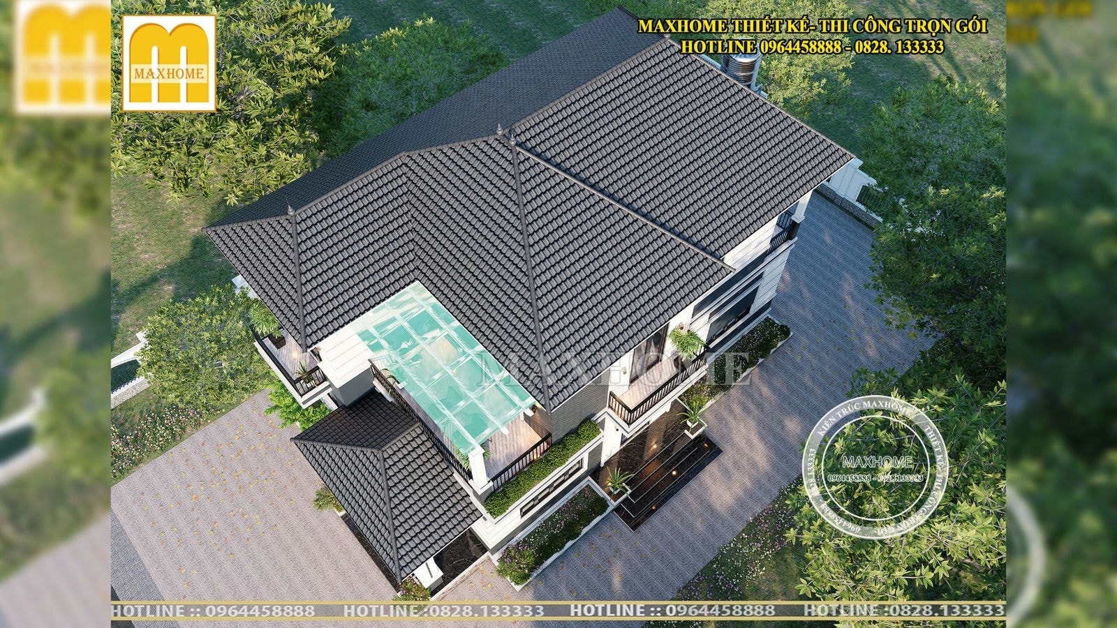 Chỉ từ 1,8 tỷ trọn gói mẫu nhà 2 tầng mái Nhật đẹp ở Trà Vinh | MH00968