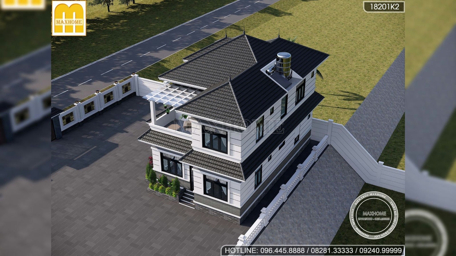 ĐẸP MÊ HỒN với nhà 2 tầng mái Nhật được thiết kế cá tính | MH02405