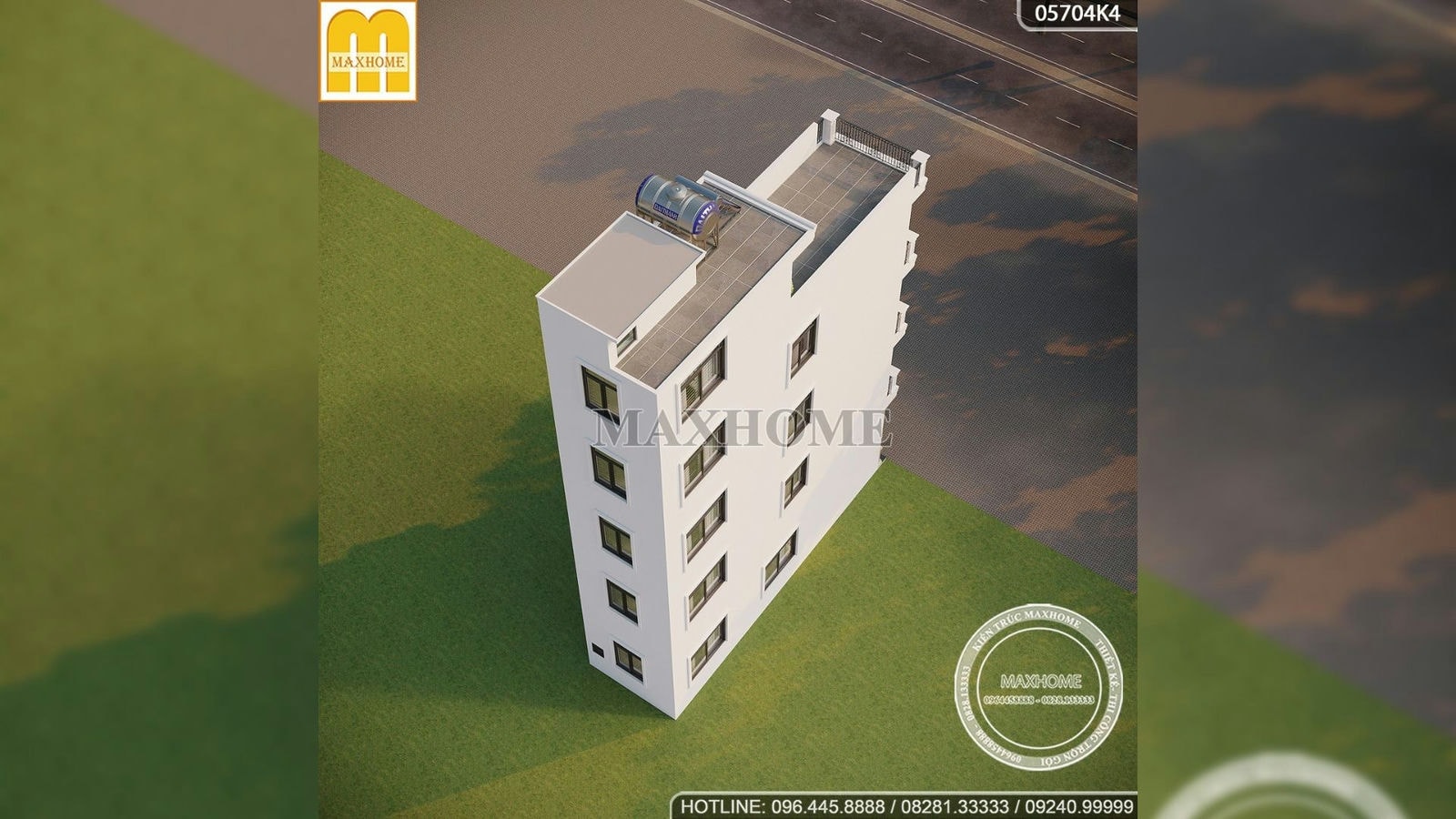Full bản thiết kế nhà lô phố 4 tầng 1 tum 3 phòng ngủ siêu đẹp | MH00768