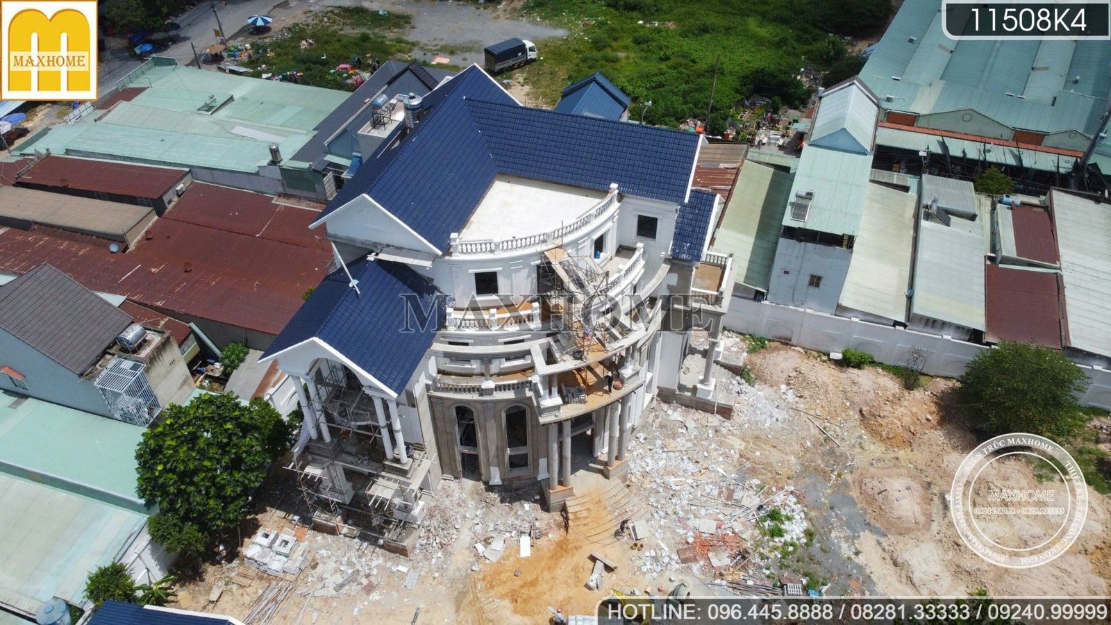 Ghé thăm tiến độ căn Biệt Thự Khổng Lồ tại Tân Uyên, Bình Dương | MH01375