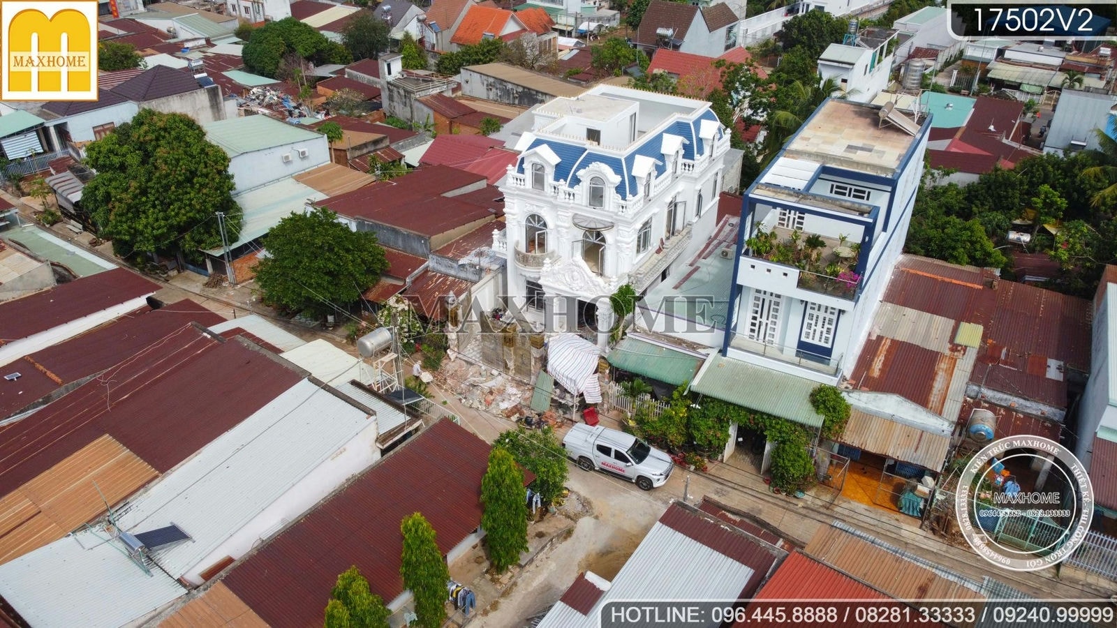 Ghé thăm tiến độ công trình mái Mansard đồ sộ ở Bình Phước | MH00892