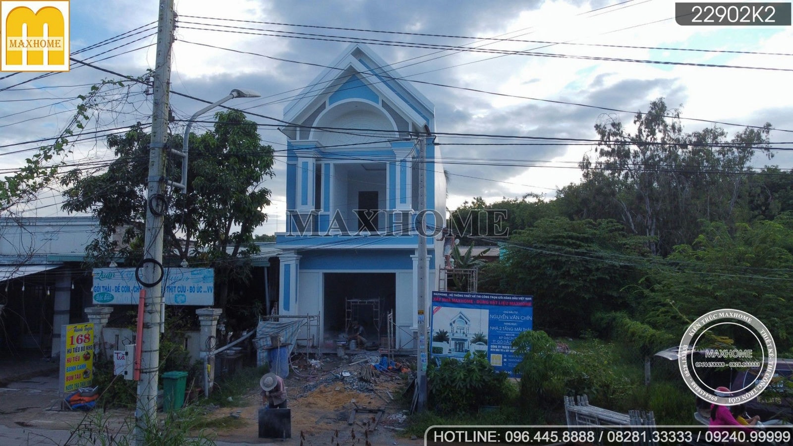 Ghé thăm tiến độ thi công nhà phố mái Thái 2 tầng ĐẸP KHÔNG CHỖ CHÊ | MH02326