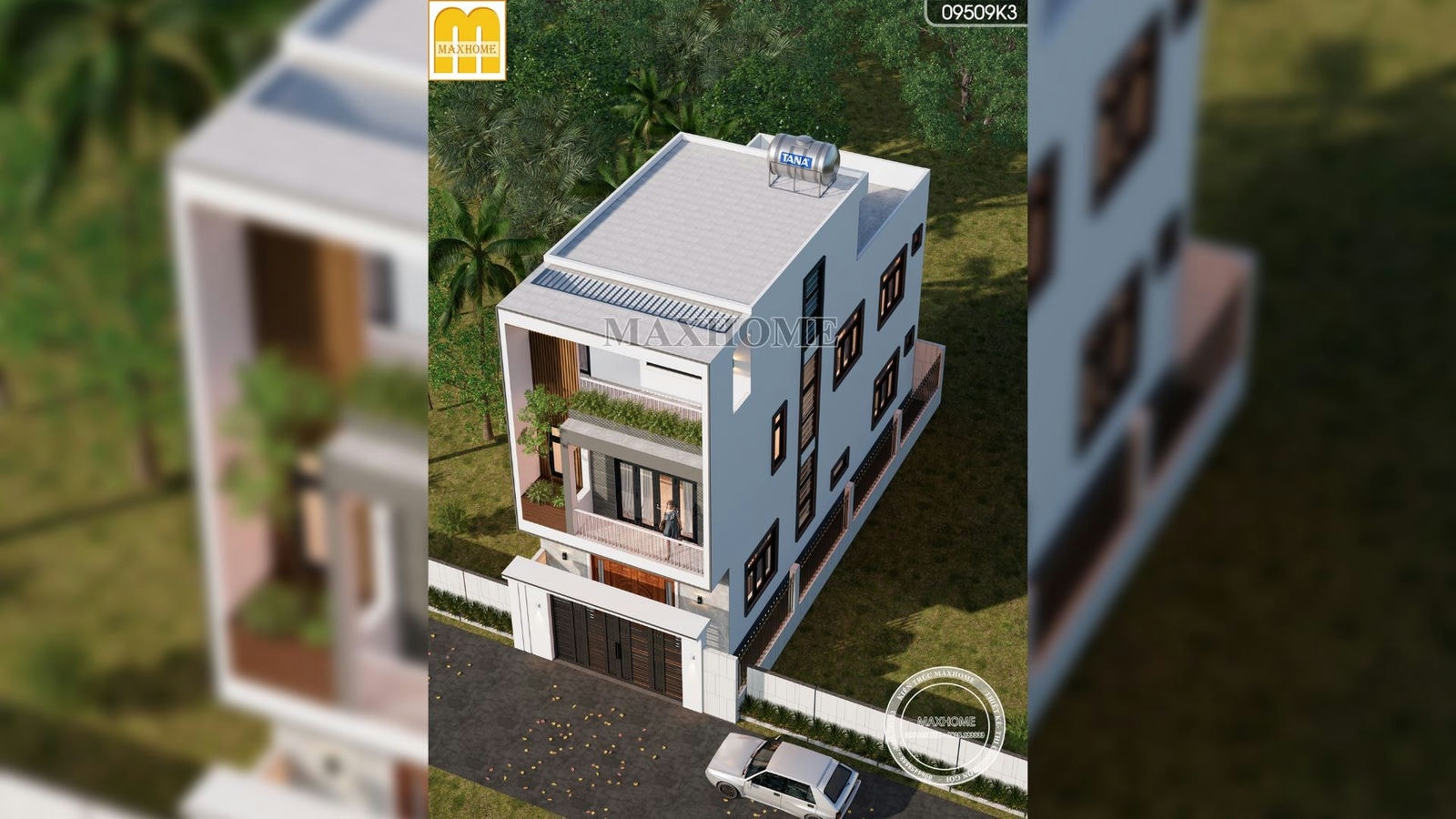 Hồ sơ bản vẽ nhà phố 3 tầng hiện đại 6x15m tại Thái Nguyên | MH02324