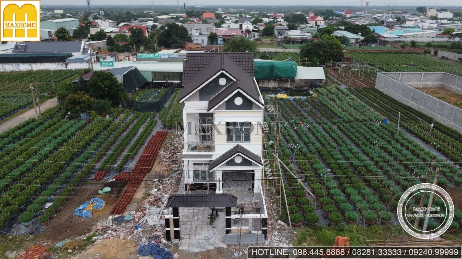 Khảo sát công trình nhà 2 tầng mái Thái hoàn thiện 90% tại Vũng Tàu