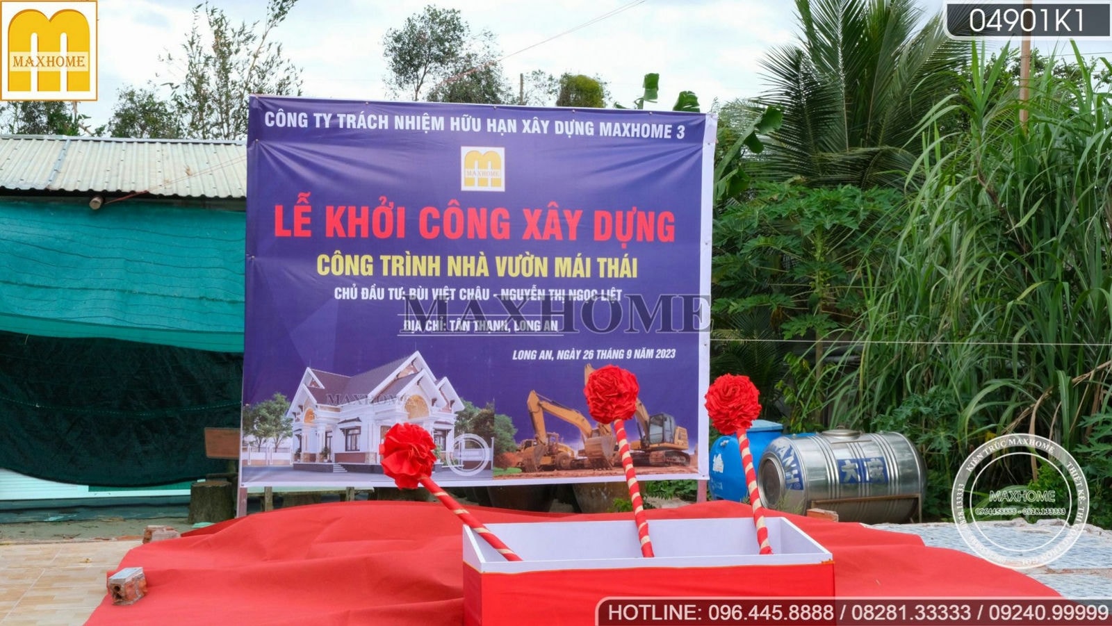 Lễ khởi công xây dựng siêu phẩm nhà vườn mái Thái tân cổ tại Long An