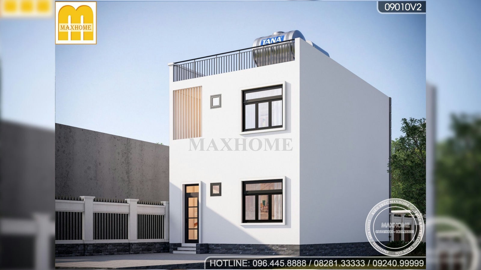 Mẫu nhà hiện đại 2 tầng đẹp dẫn đầu xu hướng thiết kế | MH02559