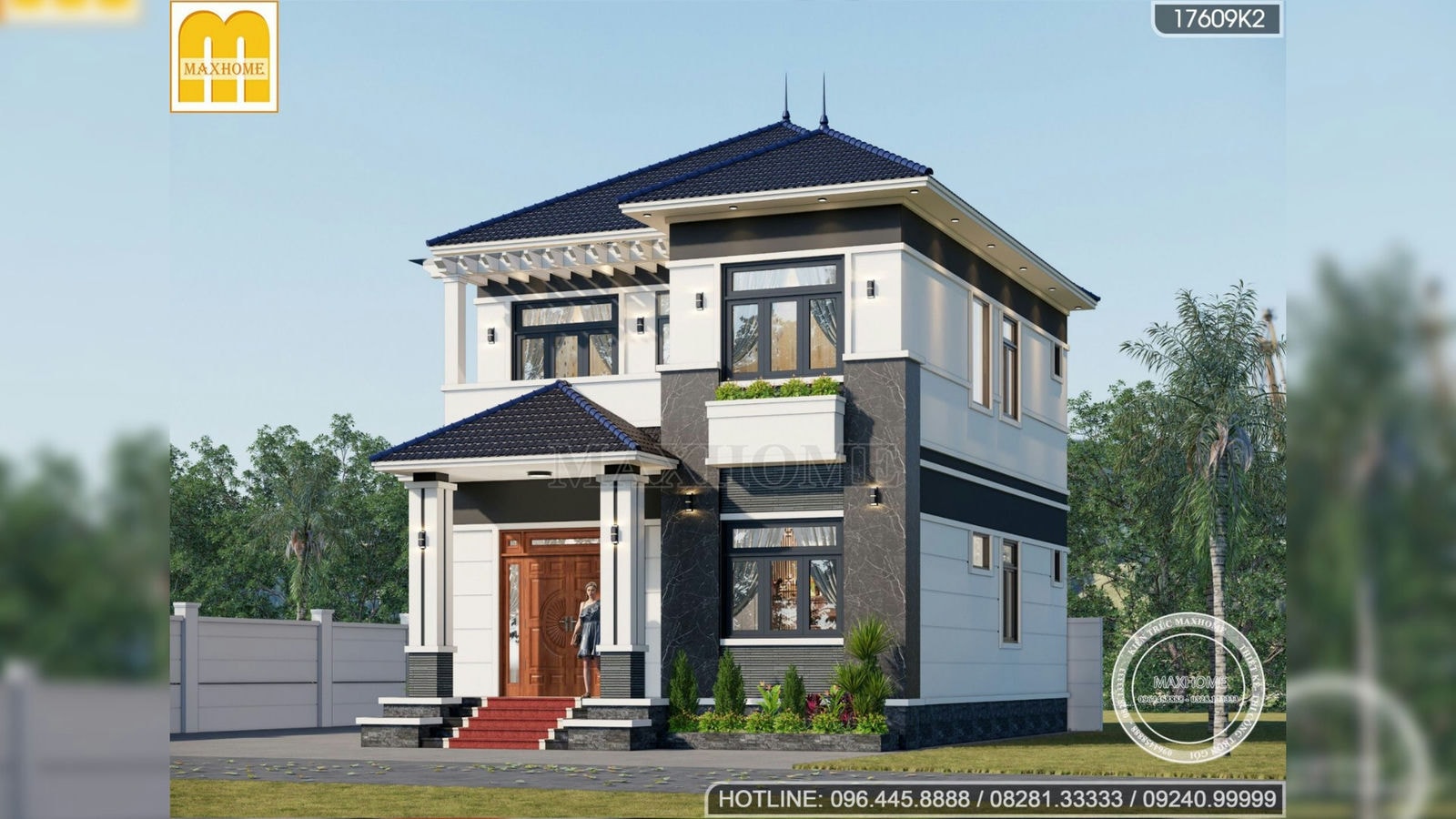 Mẫu nhà mái Nhật 2 tầng ĐẸP MÊ LY với thiết kế hiện đại tại Thanh Hoá | MH02399
