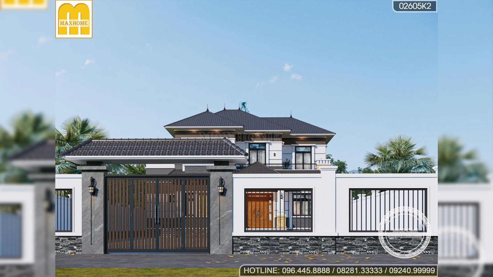 Mẫu nhà mái Nhật 2 tầng HIỆN ĐẠI đẹp hoành tráng ở Vĩnh Phúc | MH02020