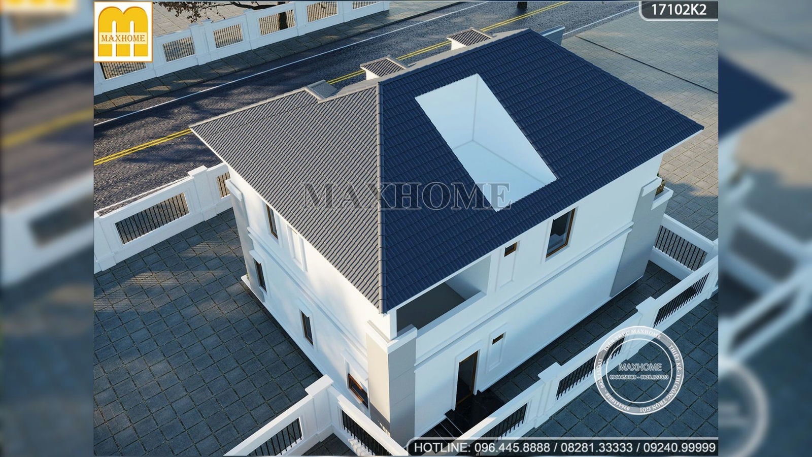 Mẫu nhà mái Nhật 2 tầng với vẻ đẹp vạn người mê do Maxhome thiết kế I MH01686