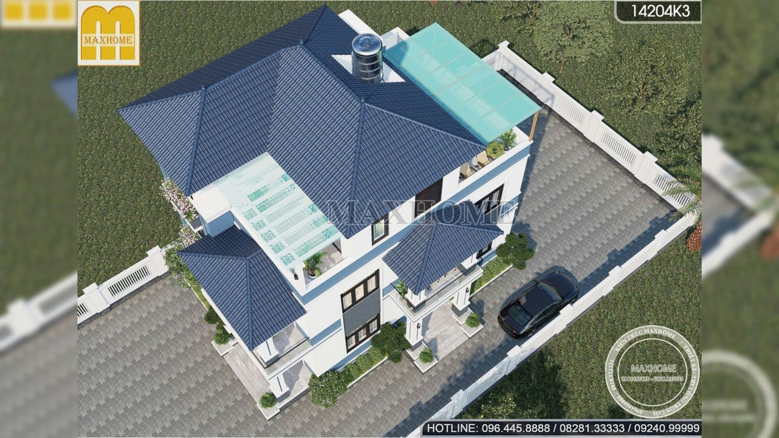Mẫu nhà mái Nhật 3 tầng phù hợp cho gia đình nhiều thế hệ | MH02057