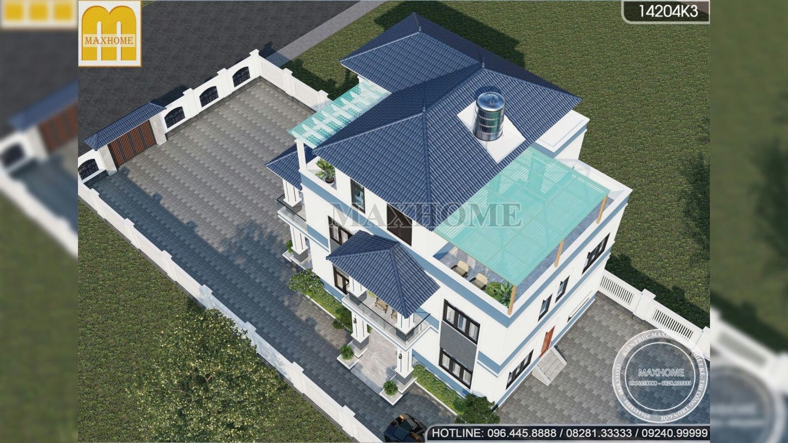 Mẫu nhà mái Nhật 3 tầng phù hợp cho gia đình nhiều thế hệ | MH02057