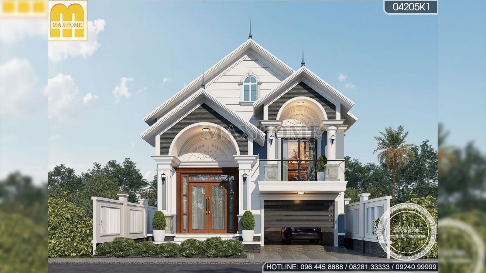 Mẫu nhà mái Thái có tầng lửng đơn giản dẫn đầu kiến trúc 2023 | MH02122