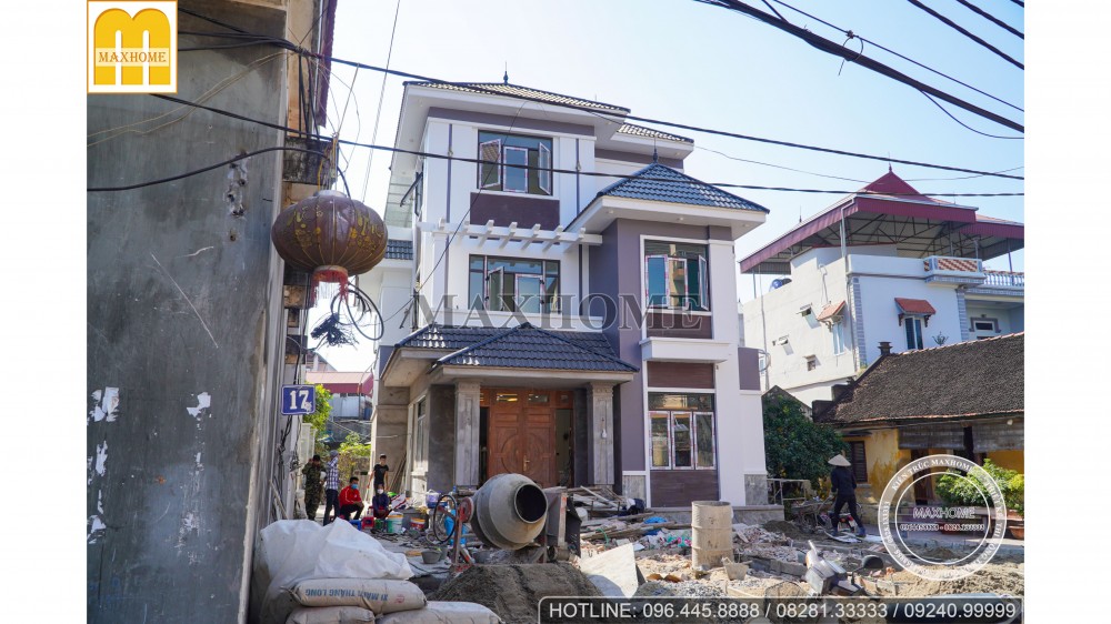 Chiêm ngưỡng mẫu nhà 3 tầng mái Nhật siêu đẹp ở Hà Nội