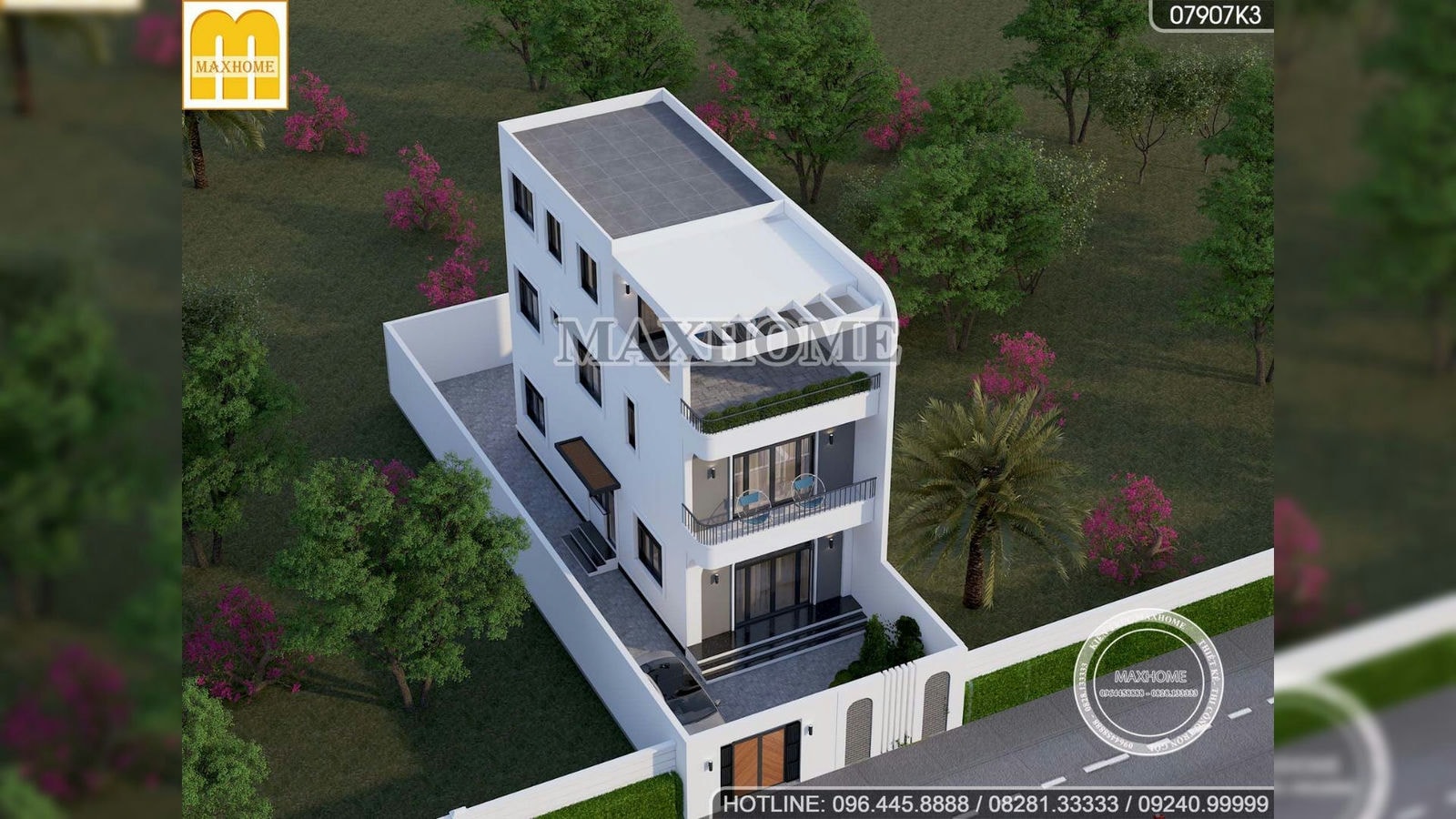 Mẫu nhà phố đẹp, đơn giản, hiện đại giá rẻ nhất 2023 | MH02429