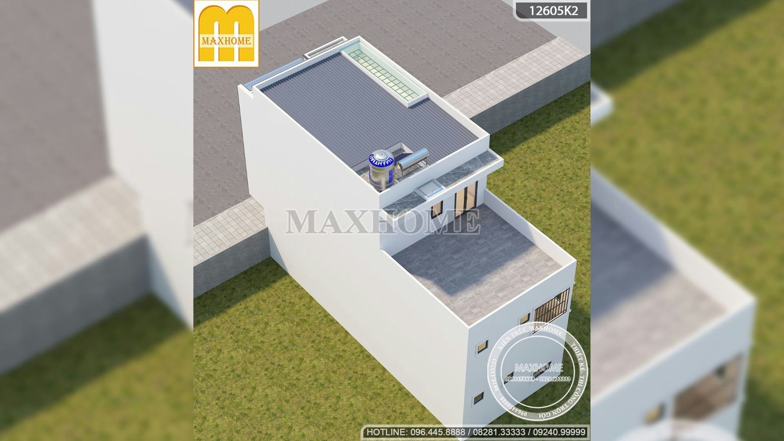 Mẫu nhà phố hiện đại thiết kế mở tối ưu không gian | MH02271