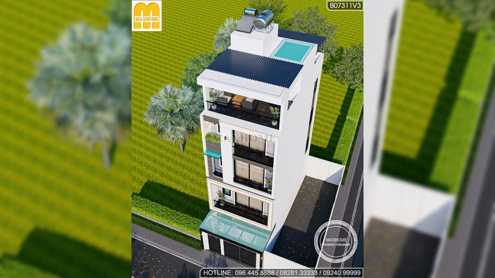 Mẫu nhà phố mặt tiền 6m vạn người mê với thiết kế phù hợp công năng | MH01751