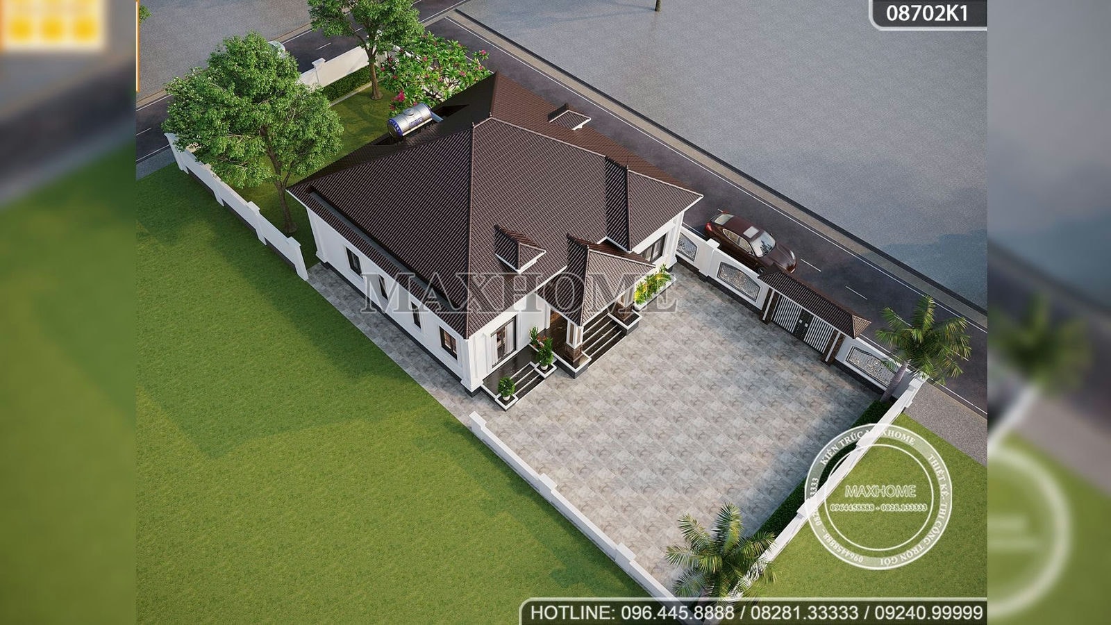 Mẫu thiết kế biệt thự mái Nhật sân vườn siêu đẹp với đầy đủ công năng I MH01724