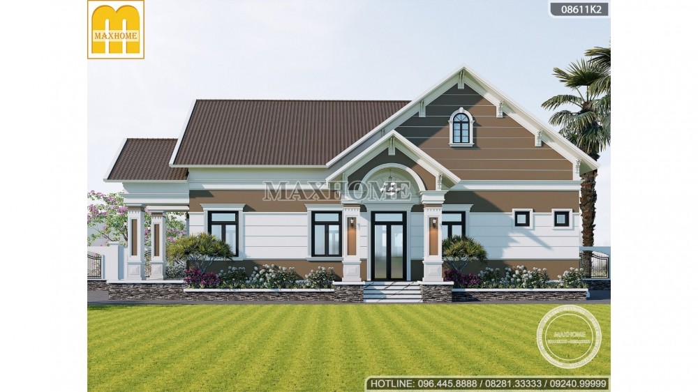 Mẫu thiết kế nhà 1 tầng đẹp mê ly ai cũng muốn mua bản vẽ | MH00671