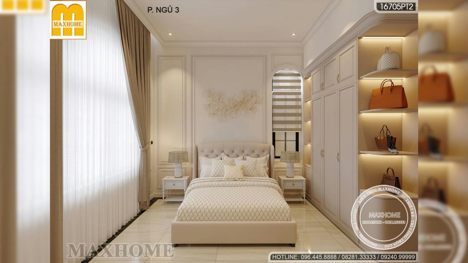 Mẫu thiết kế nội thất biệt thự cao cấp tân cổ điển đẹp sang trọng | MH02072
