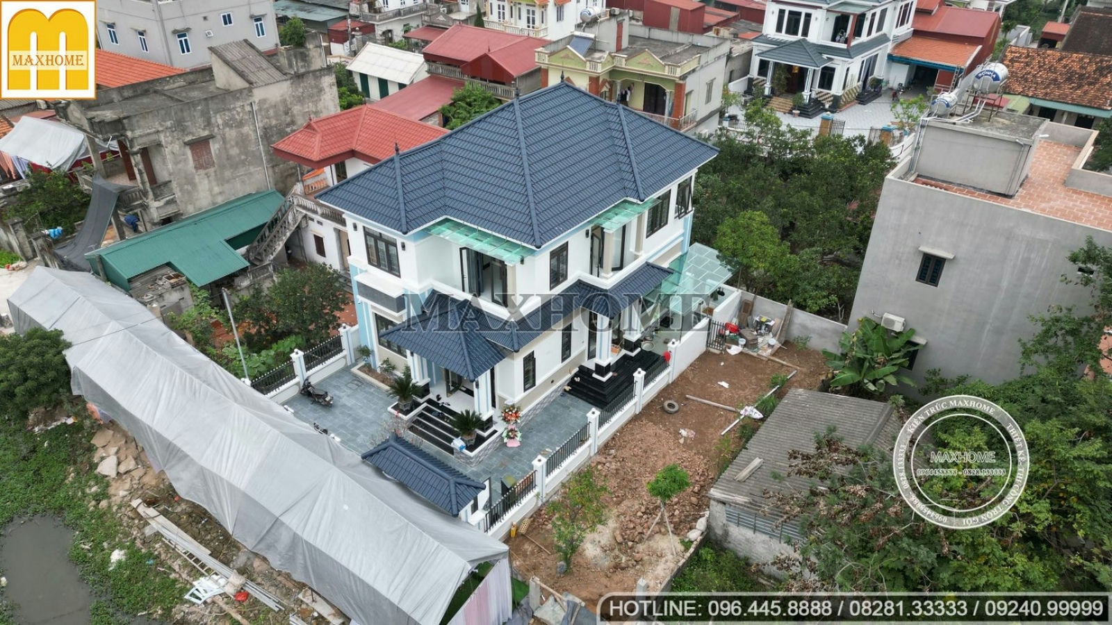Maxhome thi công trọn gói mẫu biệt thự 2 tầng đẹp tại Hà Nội | MH00577