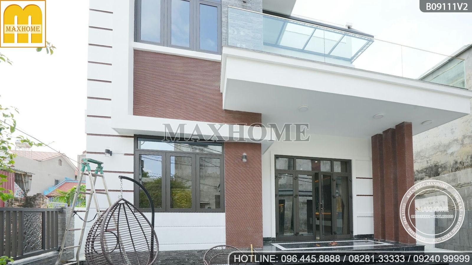 Maxhome thi công trọn gói nhà hiện đại mái bằng siêu đẹp, rẻ | MH01430