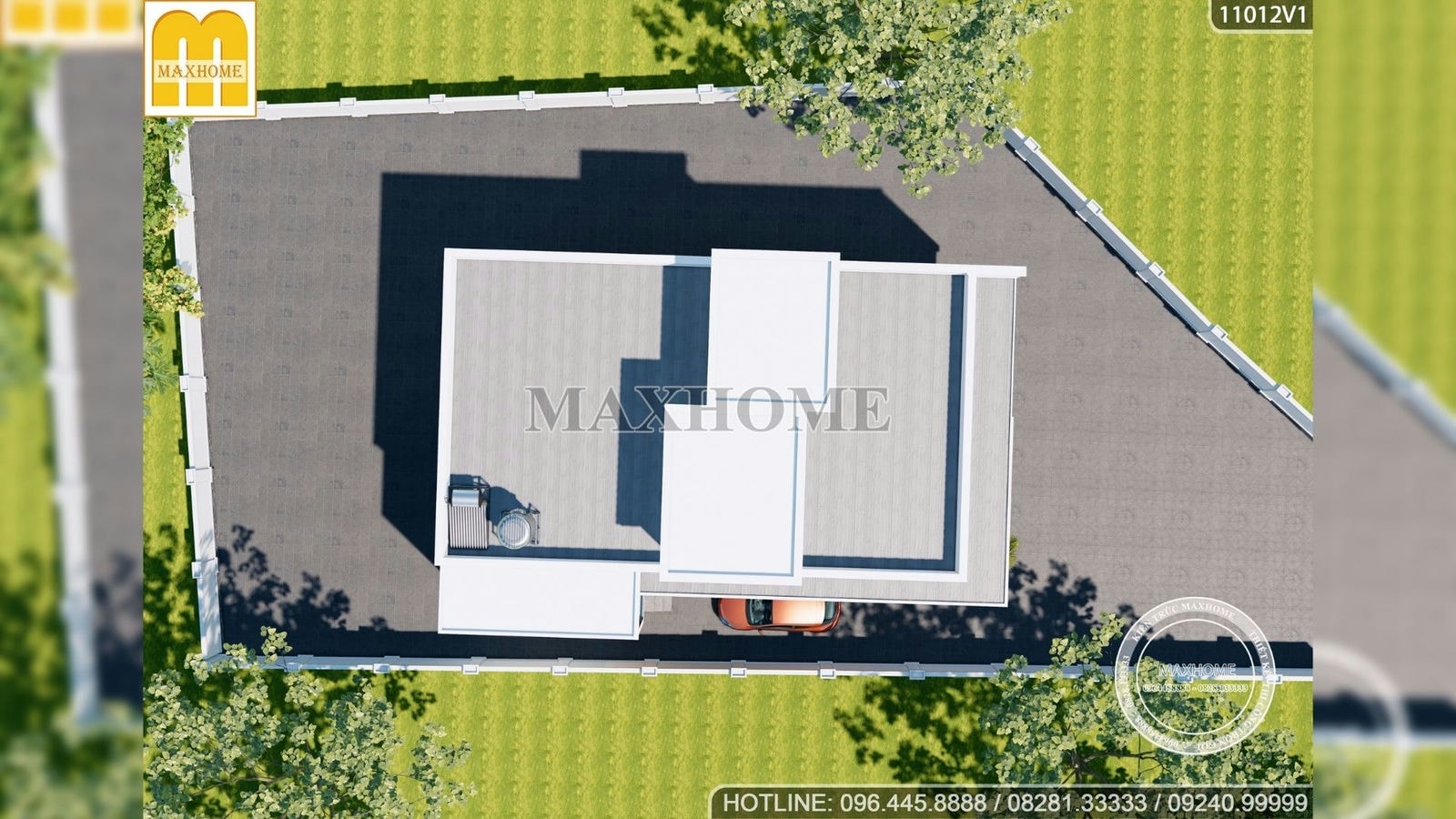 Maxhome thiết kế biệt thự phố 2 tầng cực hot nằm tại TP HCM | MH01653