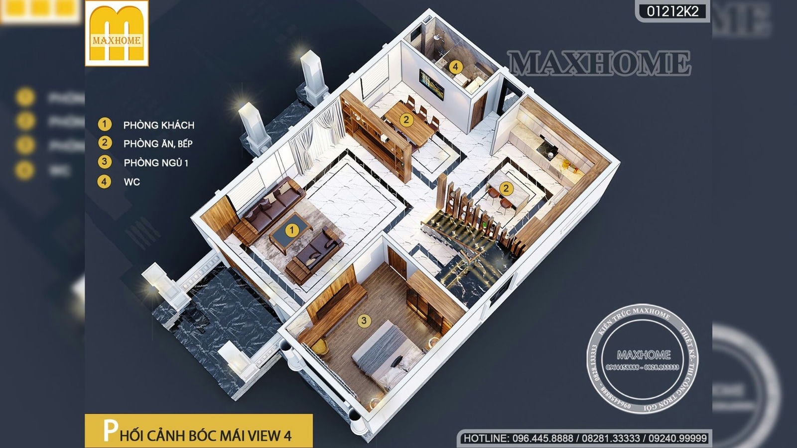 Maxhome thiết kế căn nhà 2 tầng đẹp nhất tỉnh Thanh Hoá | MH01597