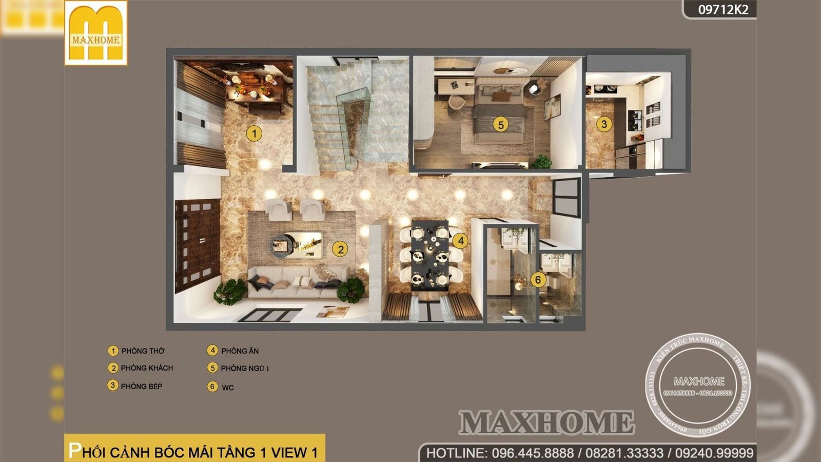 Maxhome thiết kế ngôi nhà 2 tầng ngói nâu ấm áp | MH01905
