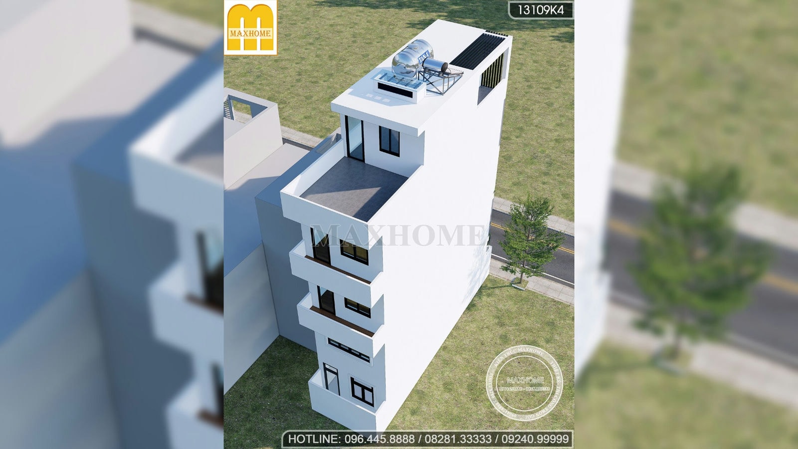 Maxhome thiết kế nhà lô phố mặt tiền 4m công năng hiện đại | MH01502