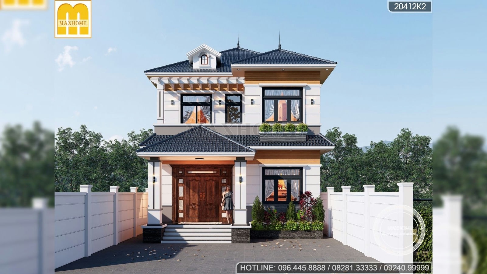 Maxhome thiết kế nhà mái Nhật 2 tầng đẹp hút hồn người nhìn | MH01553